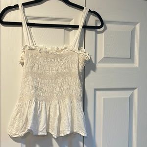 White ribbed tank top